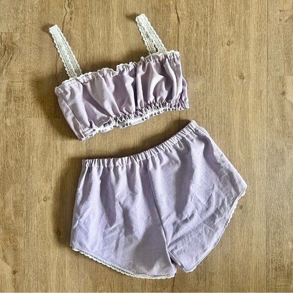 Reworked Ralph Lauren Coquette Romantic Lounge Set – Lilac & Lace - Size S - Picture 4 of 9